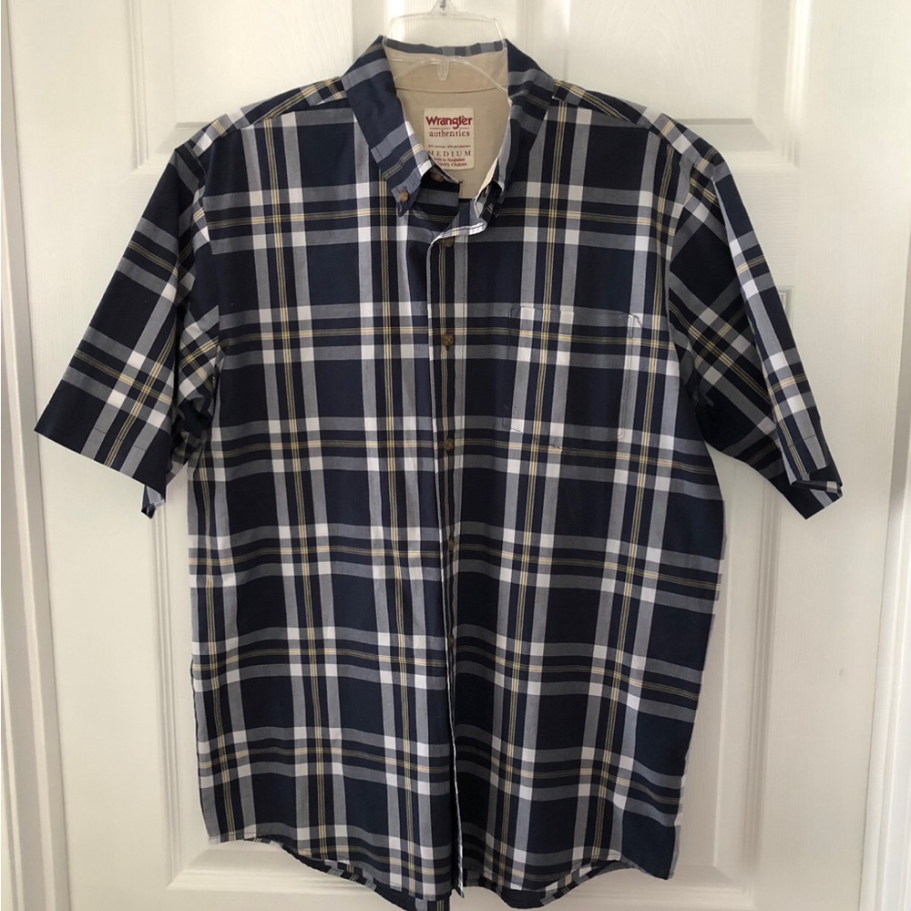 Size M Wrangler Authentics Classic Button-Down Shirt Western Jeanswear Gorpcore